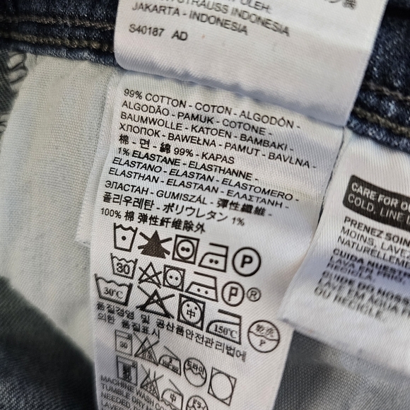 Levi's 515 bootcut darkwash stretch retro pockets classic women's jeans W32 L34 - Picture 7 of 8